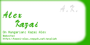 alex kazai business card